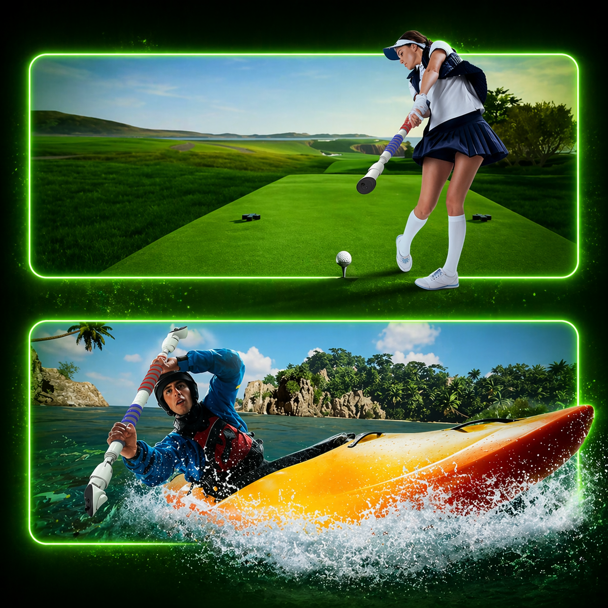 🎮 Poignée VR Immersive – Extension Manette Oculus Quest 2 / 3 (Golf, Kayak, Fitness)