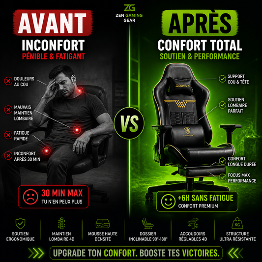 🪑 Chaise Gaming Premium – Confort Absolu & Immersion VR Totale