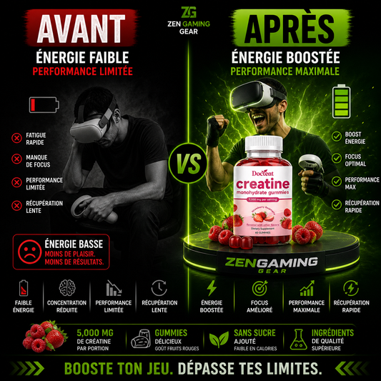 💥Creatine Gummies VR – Énergie, Focus & Performance Gaming (5000mg)