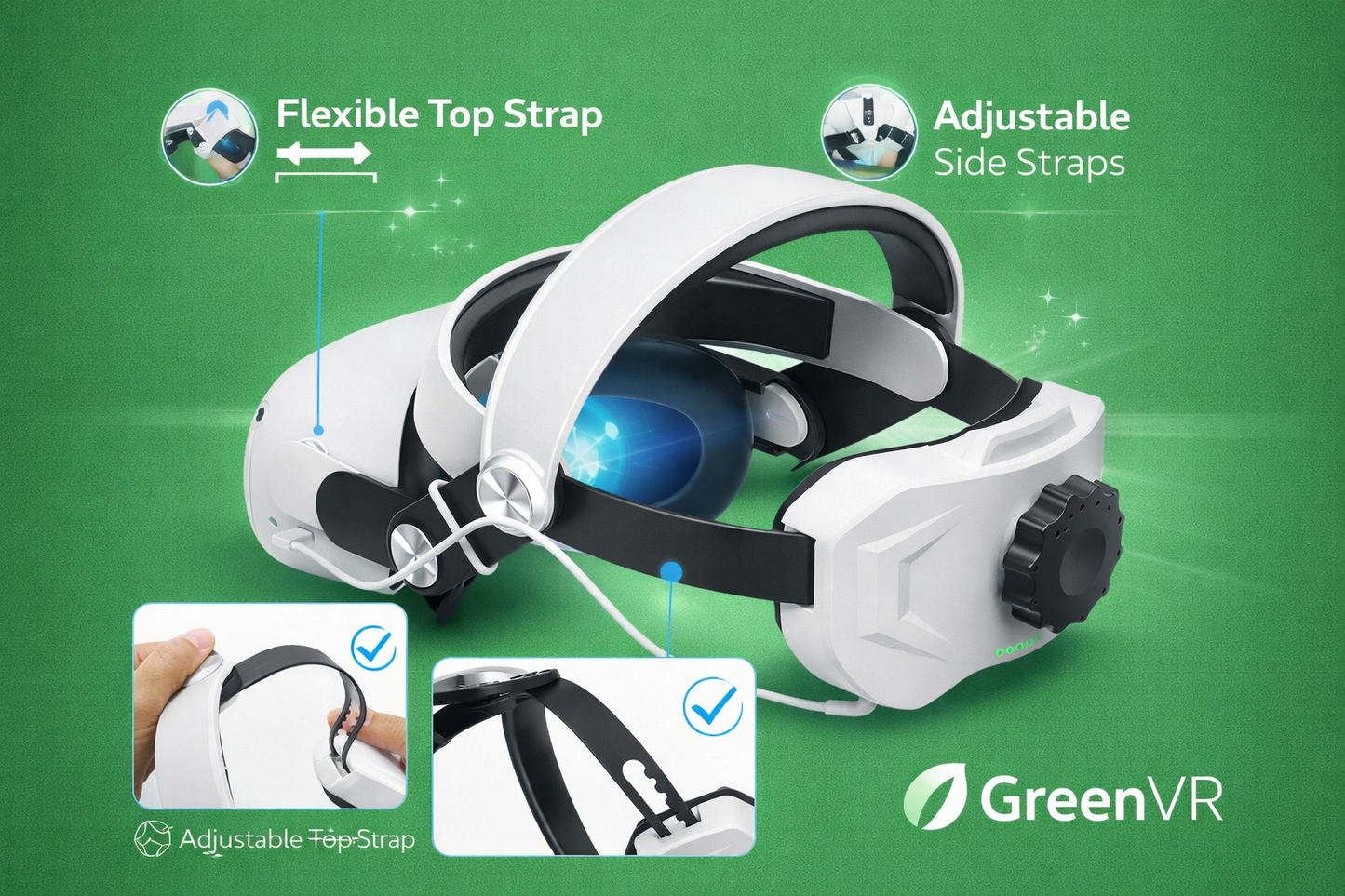 Sangle VR Batterie 5500 mAh Meta Quest 3 / 3S – Confort + Autonomie x3
